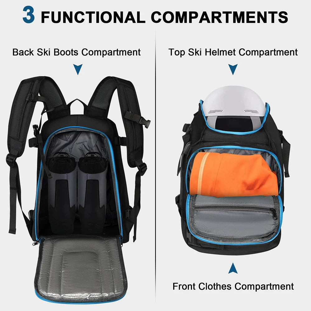 Mochila Premium de Gran Capacidad para Esquí y Deportes al Aire Libre