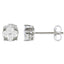 Pendientes de Stud de Diamante en Clúster de Plata Esterlina .925