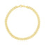 14k Yellow Gold High Polish Textured Fancy Chain Bracelet