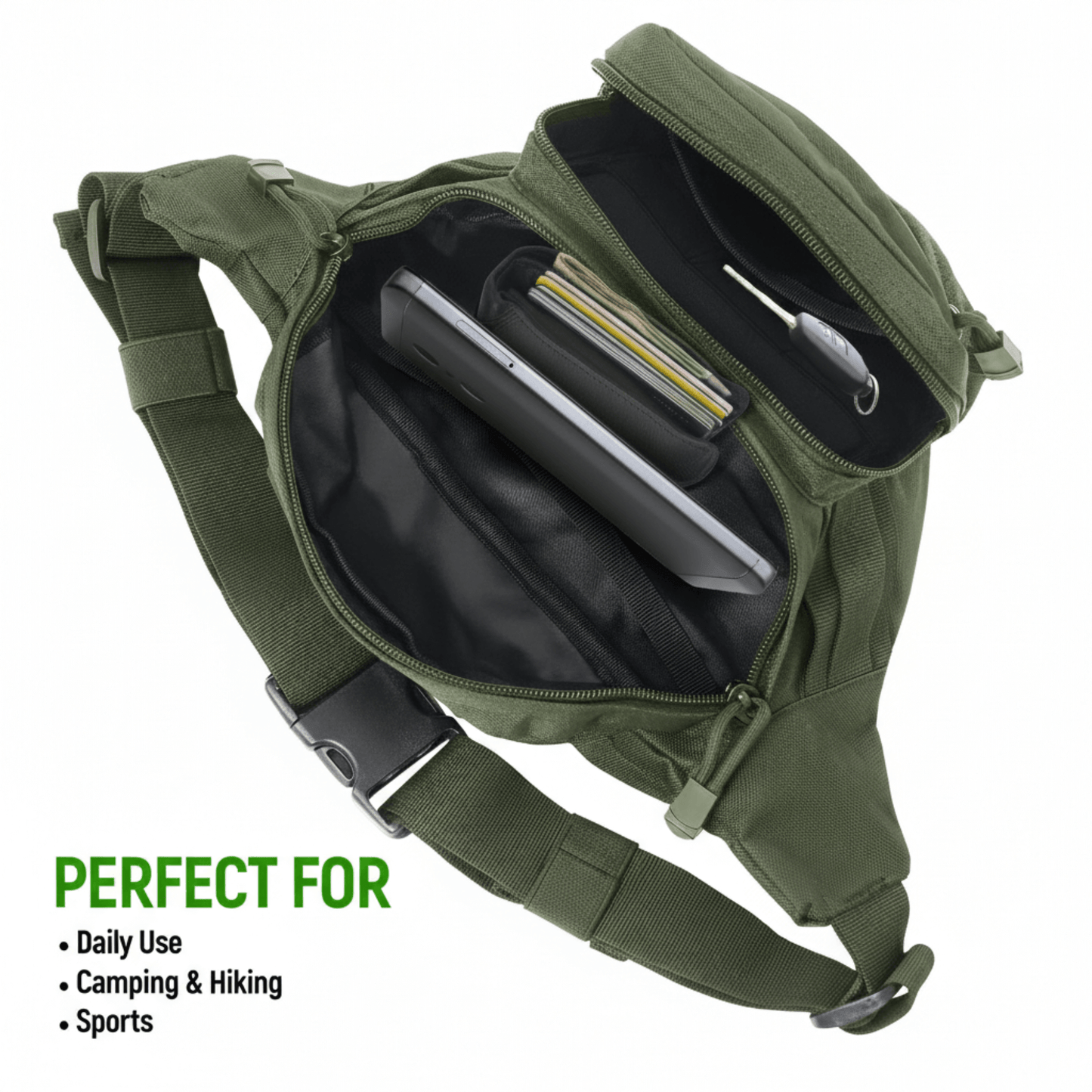 Bolsa de Cintura Táctica para Caza XGear con Parche de Bandera de EE. UU.