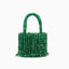 Dual-Color Amber Acrylic Cat-Eye Bead Hand-Braided Bag