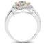 1.54 Carat Multi Sapphire Cluster Ring in Sterling Silver