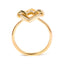 Bague de fiançailles en or jaune 14K avec diamants en double triangle - Taille 7