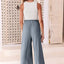 Pantalones Harem de Pierna Ancha con Cintura Elástica - Estilo Corto
