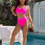 BMJL Women's High Waisted Color Block Bikini Set