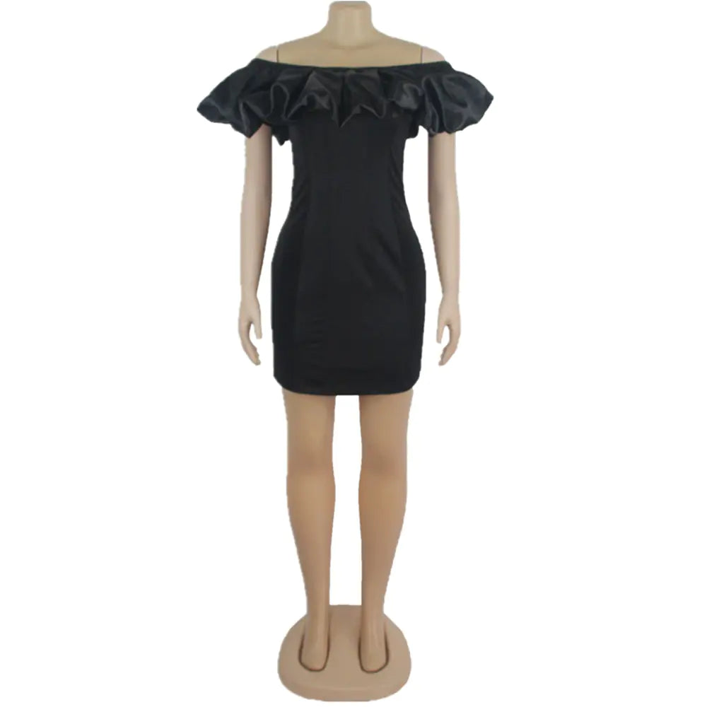 ZL1922 Women's Bubble Collar Dress