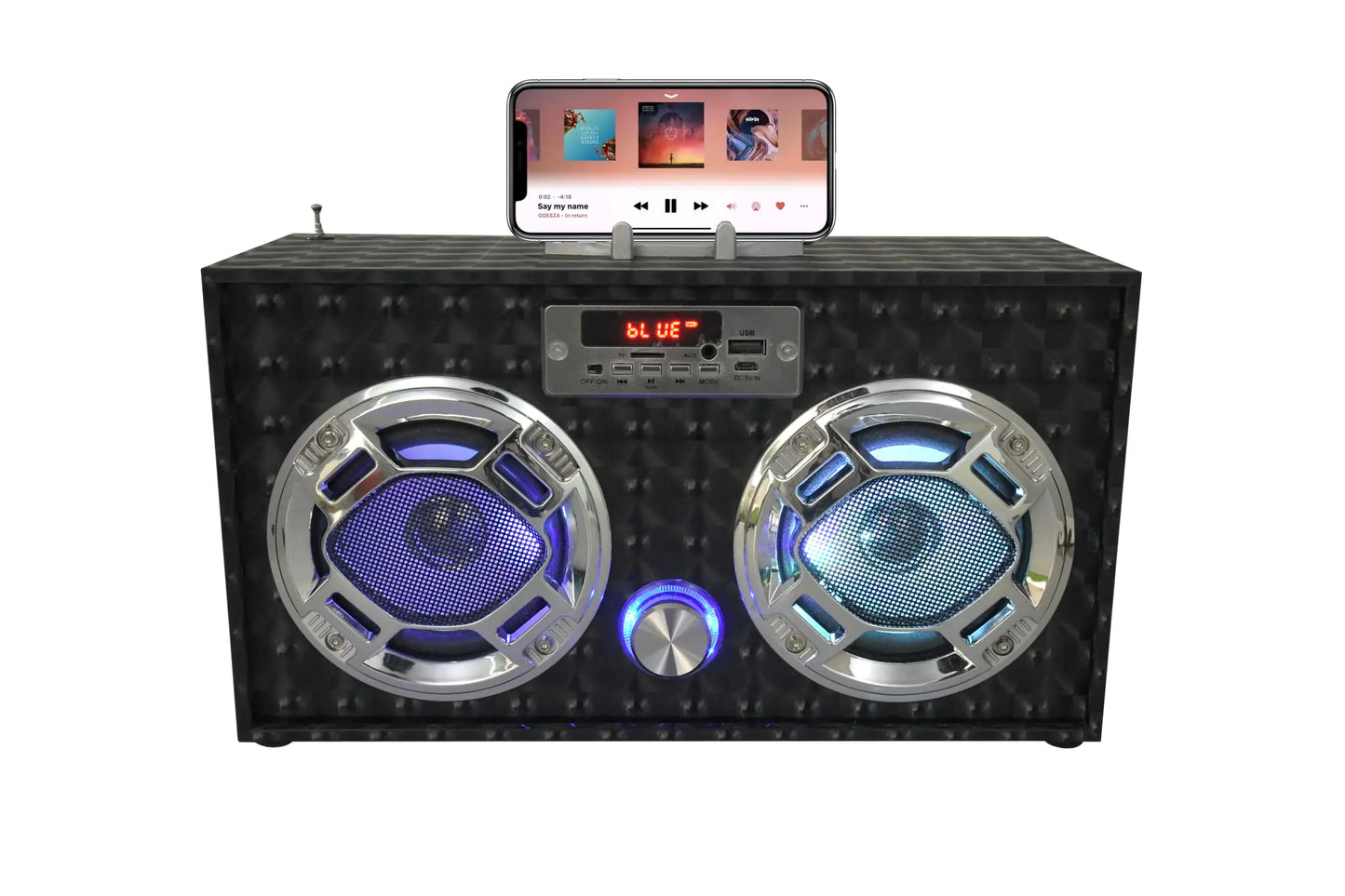 Altavoz Boombox Retro Inalámbrico Express con Luces LED
