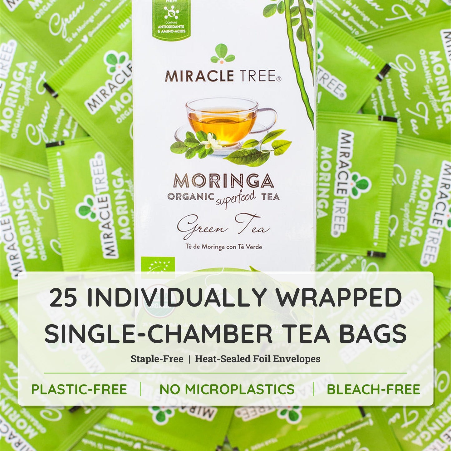 Organic Moringa Green Tea - Premium Herbal Blend