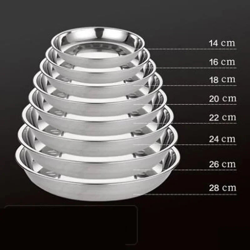 Plato de Cena de Acero Inoxidable Premium