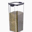 Bocal de rangement carré en plastique transparent pour cuisine