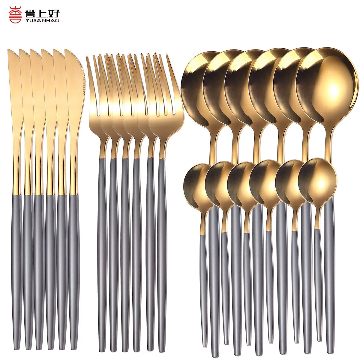 24 Pieces Luxury Cutlery Set for Elegant Dining