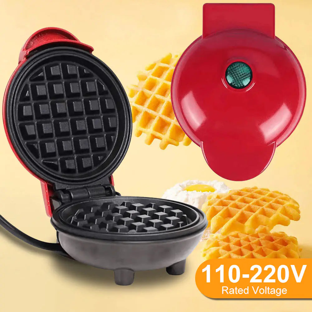 Mini Waffle Maker Eléctrico para Delicias Rápidas y Fáciles