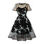 Robe de fête rétro en maille brodée élégante des années 1950