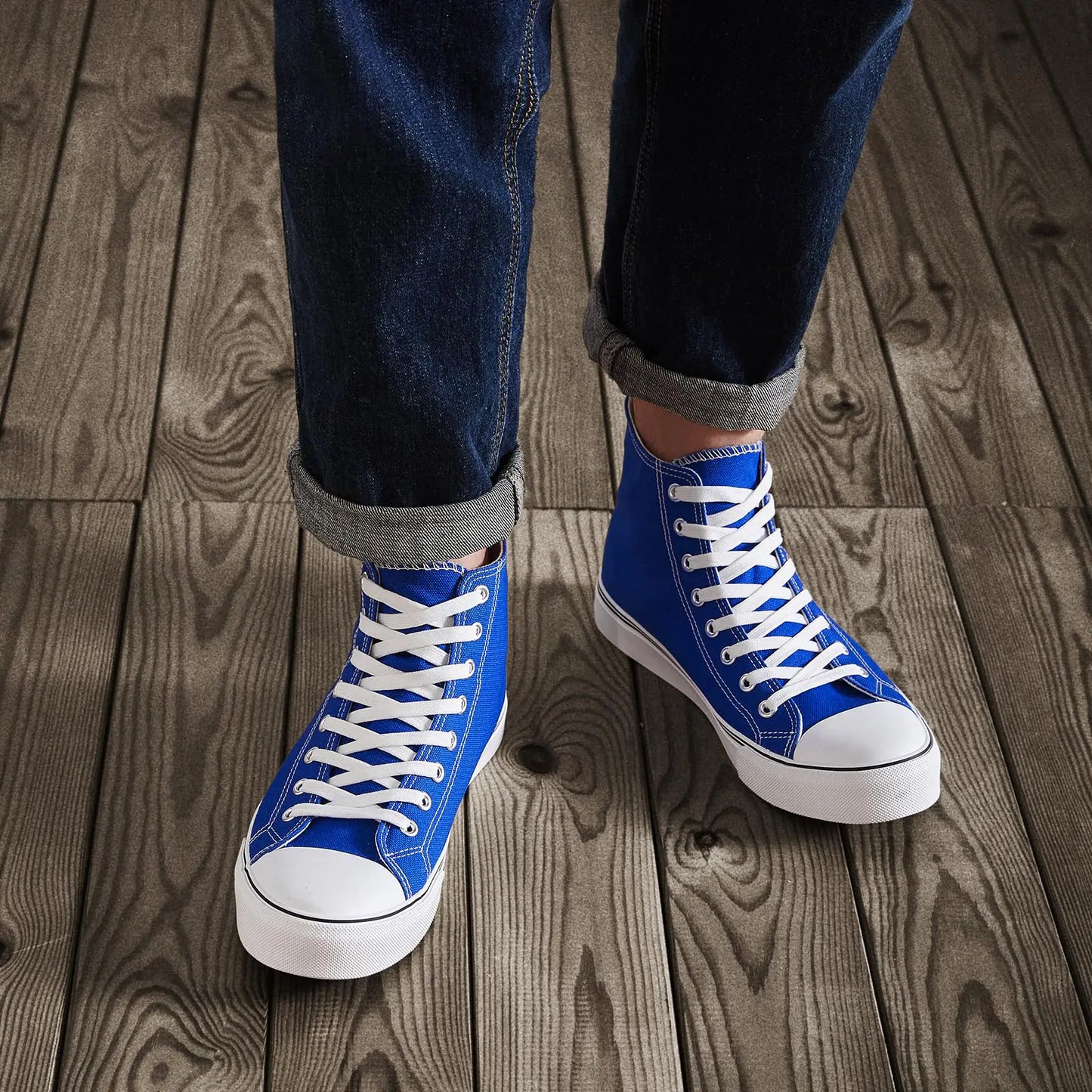 ZGR Zapatillas de Lona Altas para Hombre - Zapatos Casual Clásicos para Caminar