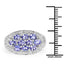 1.70 Carat Genuine Tanzanite Sterling Silver Engagement Ring