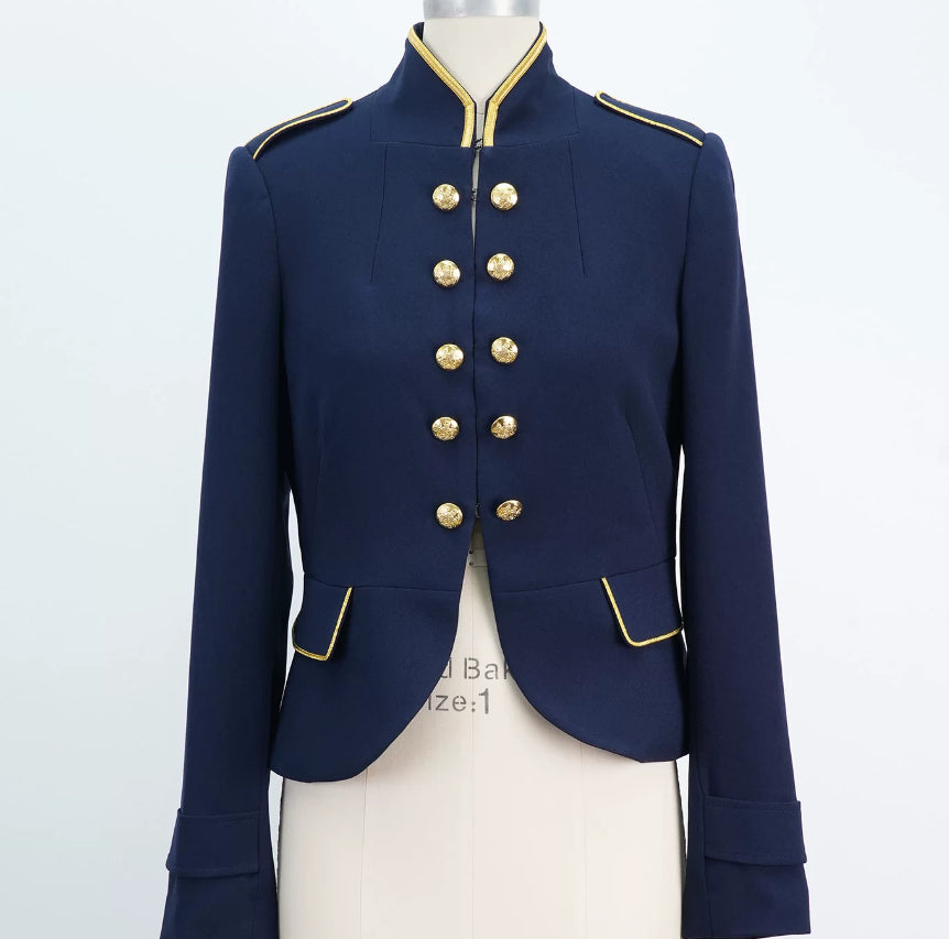 Abrigo ligero de doble botonadura con epaulettes Pure-tail Gilded