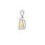 Colgante de Citrino de 0.70ct en Oro Blanco de 10KT