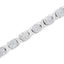 Bracelet de tennis en or blanc 14K avec diamants en cluster et liens en X