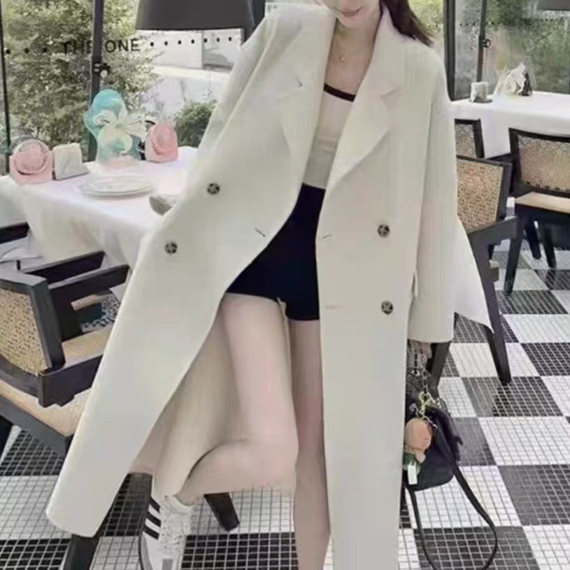 Manteau en laine double face - Style long et longueur étendue