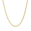 2.0mm 10k Yellow Gold Solid Diamond Cut Rope Chain