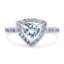 Bague en argent sterling avec aquamarine et tanzanite de 1,41 carat