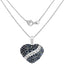 4.60 Carat Genuine Blue Sapphire and White Topaz Pendant
