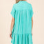 Summer Linen Blend Button Down Mini Dress for Women