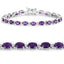 7.98 Carat Genuine Amethyst Sterling Silver Bracelet