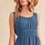 Summer Side Slit Round Neck Sleeveless Tank Dress