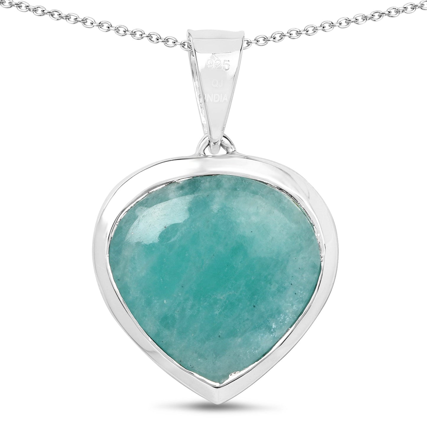 Pendentif en argent sterling avec amazonite et tanzanite de 9,79 carats