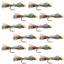 Gold Ribbed Tungsten Flashback Hare's Ear Nymphs - 12 Pack Size 18 - Korvel