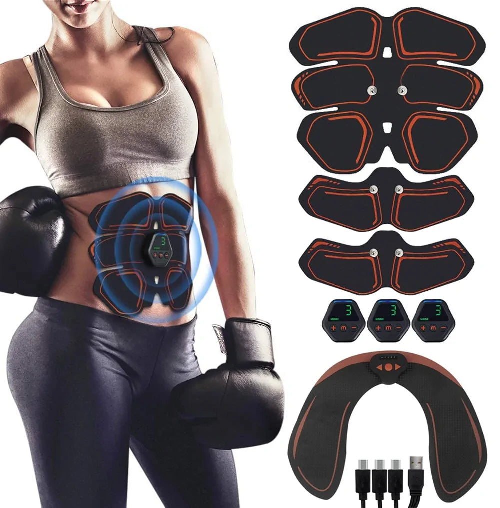 EMS Abdominal & Hip Trainer: USB Fitness Gear for Home Gym