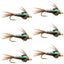 Premium Bead Head Flashback Pheasant Tail Nymphs - 6 Pack, Size 10 - Korvel