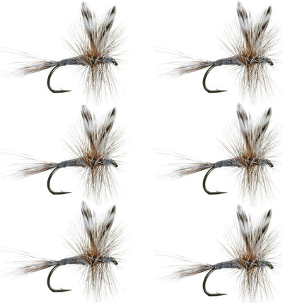 Adams Classic Dry Fly Set - 6 Premium Size 18 Flies - Korvel
