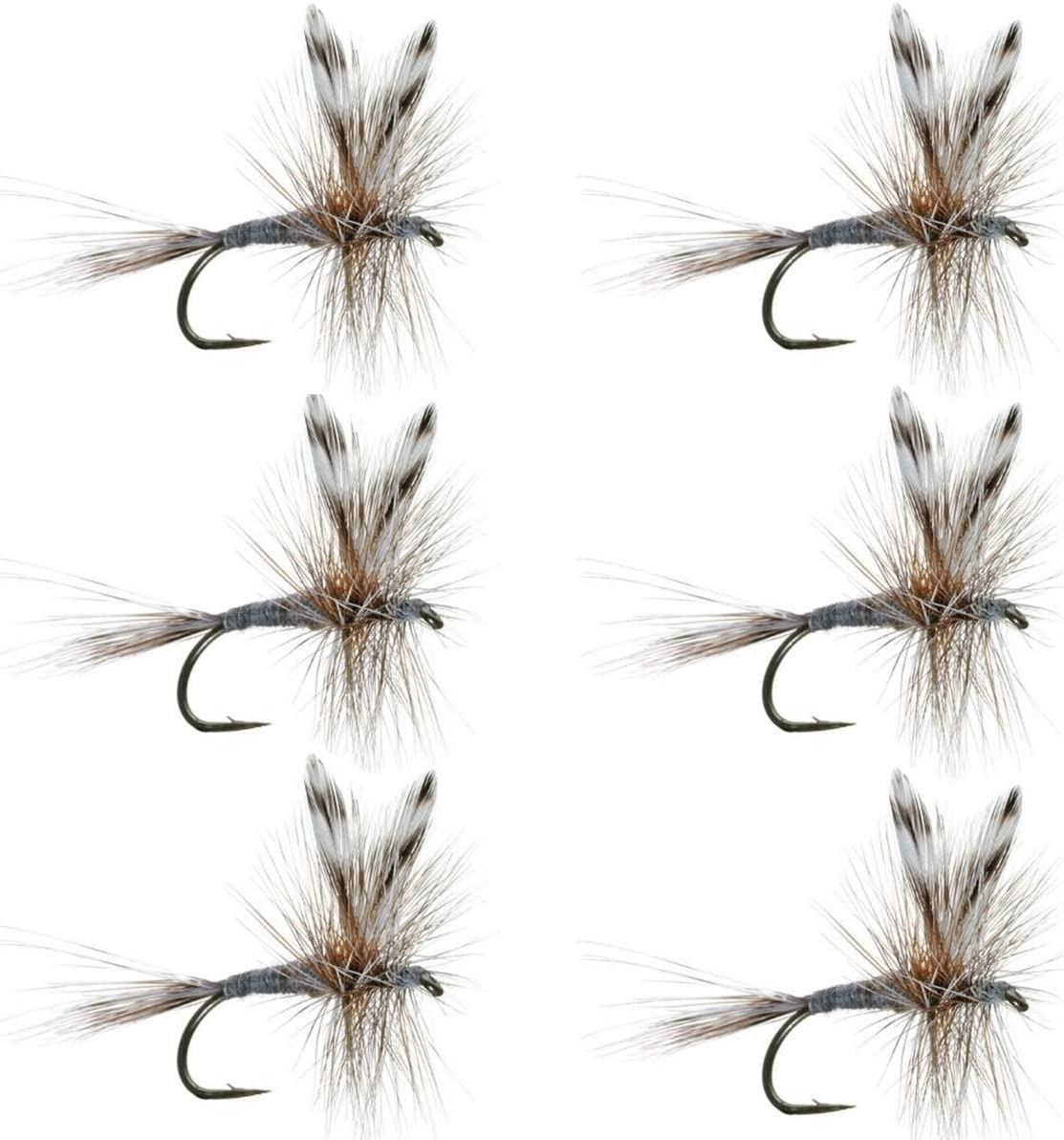 Adams Classic Dry Fly Set - 6 Size 20 Flies for Trout Fishing - Korvel