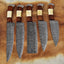 Exquisite 5-Piece Custom Handmade Damascus Knife Set for Culinary Excellence - Korvel