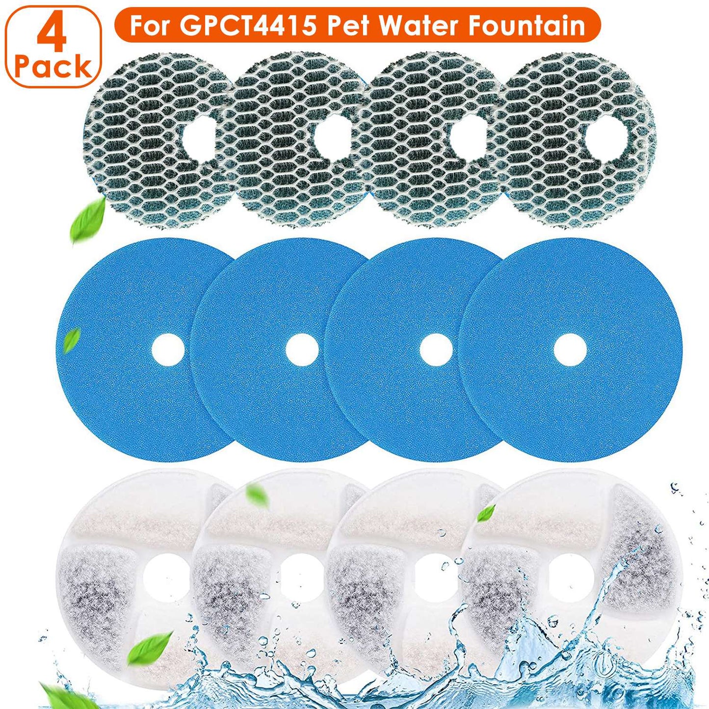 Ensemble de filtres de 4 pièces pour fontaine à eau GPCT4415