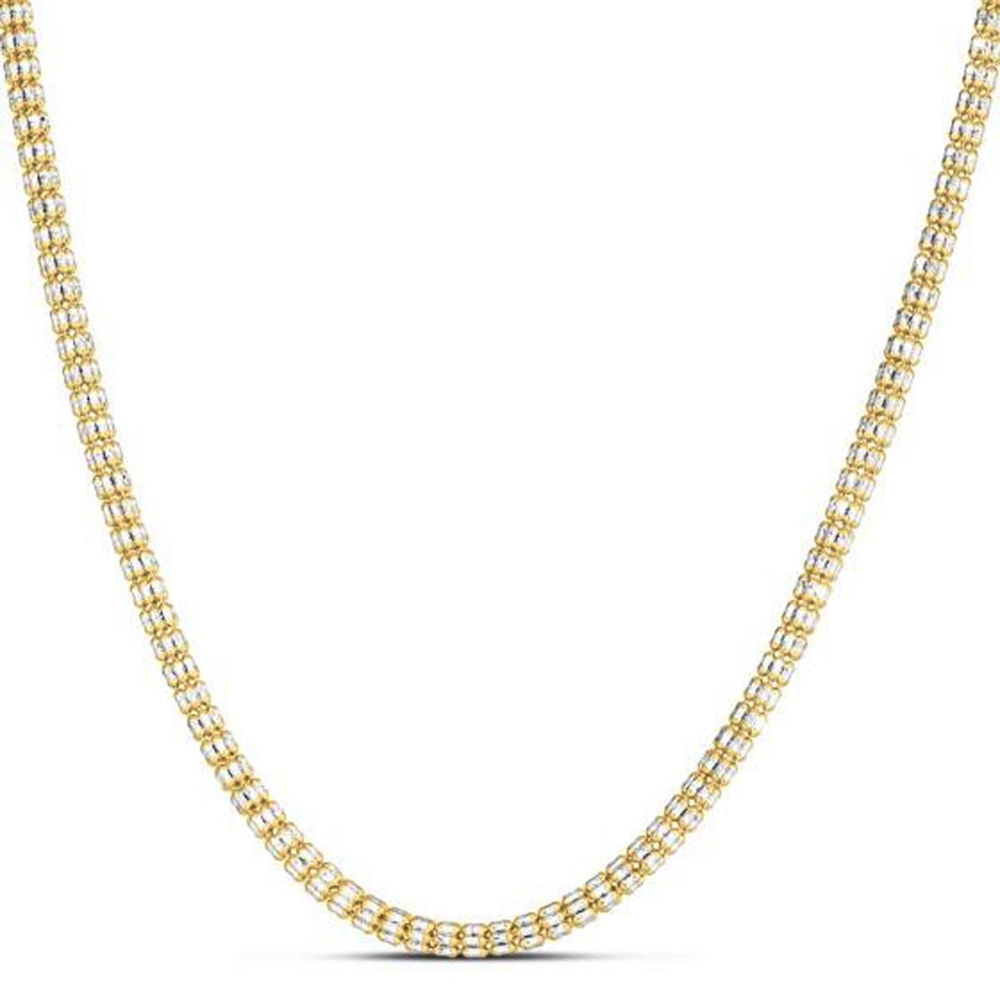 Chaîne Ice Barrel en or jaune 14k - 3,23 mm