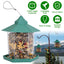 Comedero para Aves Silvestres en Forma de Gazebo Colgante con Gran Capacidad