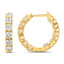 3.08 Carat Lab Grown Diamond Huggies in 14K Yellow Gold