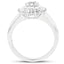 0.75 Carat Genuine White Diamond Sterling Silver Engagement Ring