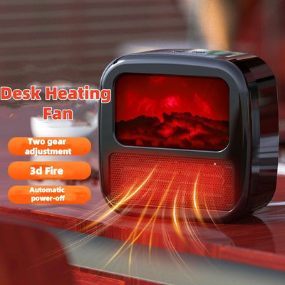 Portable Electric Heater with 3D Flame Effect