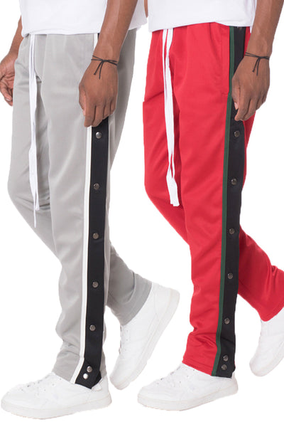 Snap Button Track Pants for Versatile Athleisure Style