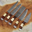 Exquisite 5-Piece Custom Handmade Damascus Knife Set for Culinary Excellence - Korvel