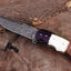 Premium Custom Damascus Steel Hunting Knife – 9" G10, Bone & Rosewood Handle | KBS Knives - Korvel