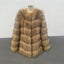 Women's Faux Raccoon Patchwork Synthetic Fur Overcoat