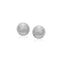 Boucles d'oreilles clous en or blanc 14k à texture plate