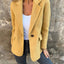 Ins Button Lapel Short Blazer Winter Fashion Commuter Jacket Outwear Women's Clothing - Korvel