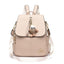 Sac à dos en cuir véritable avec pendentif pour étudiantes