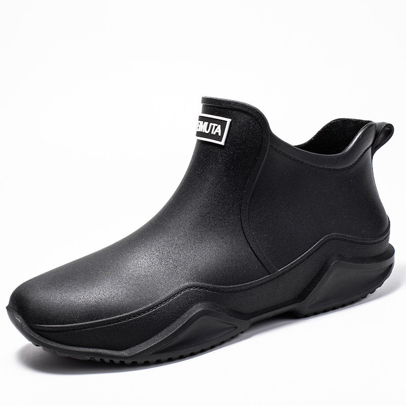Lightweight Waterproof Low Top Men's Rain Boots
